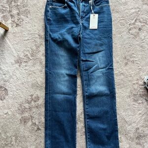 Good American Dark Blue Straight Leg Jeans